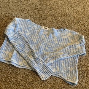 VS PINK BLUE AND WHITE CROPPED SWEATER XS
